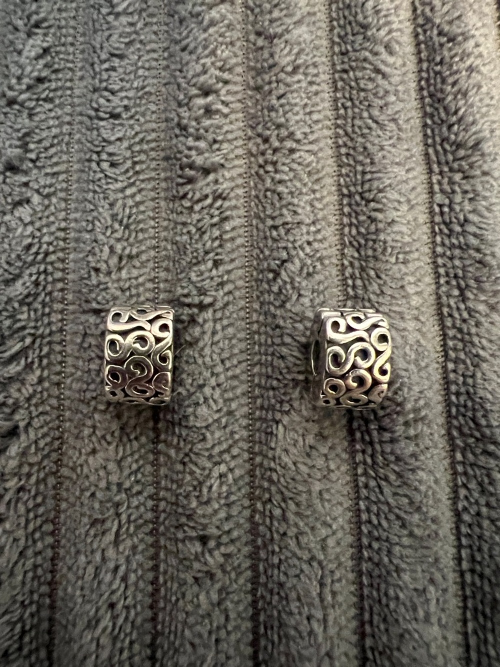 Pandora 2 Swirl Clip Charms In Sterling Silver 925 ALE
790338
